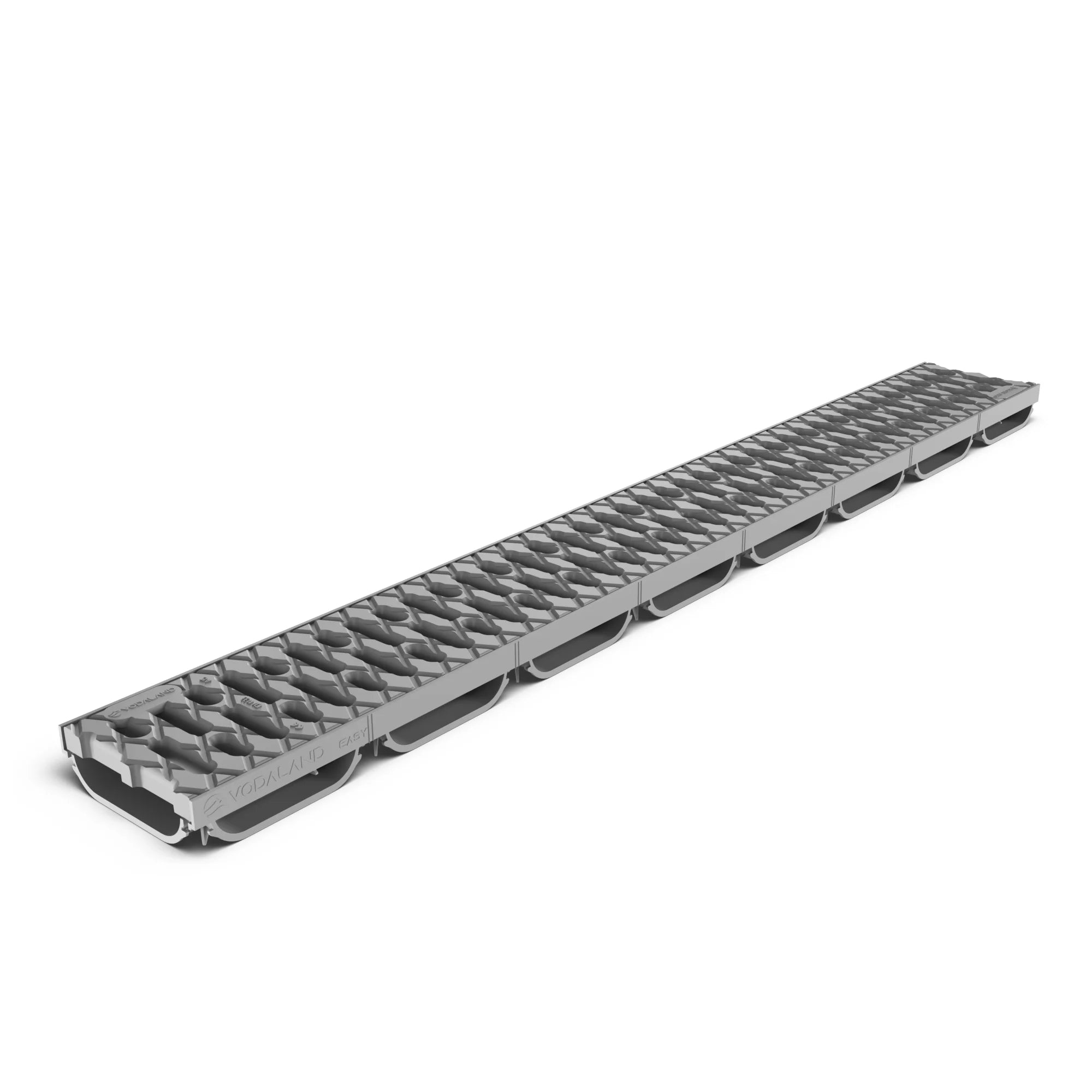Canal de plástico Easy LOW con Rejilla de Plástico Gris