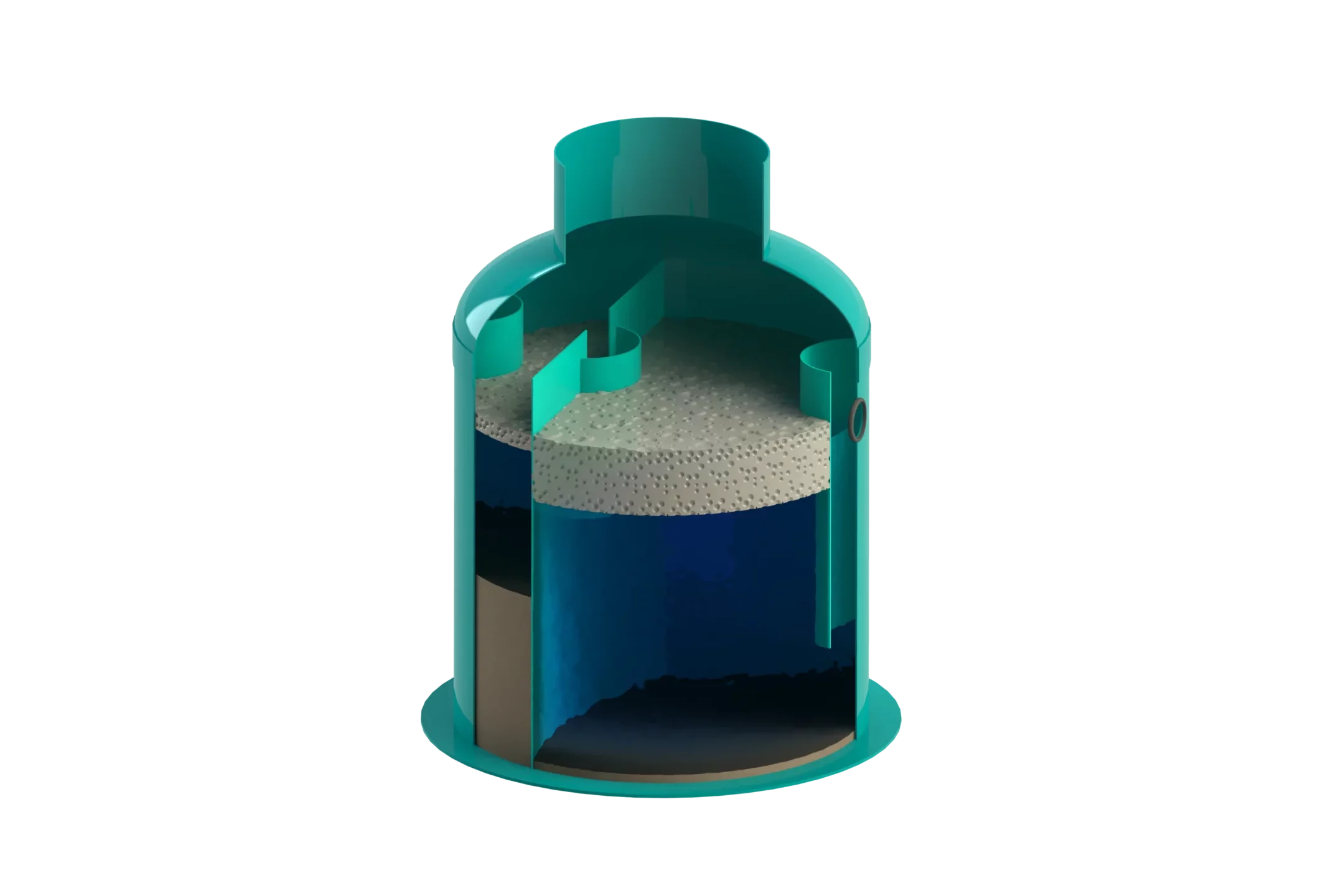 Separador de grasas GreaseBase 3 l/s D1200 H1600 Ø110 decantador 300L