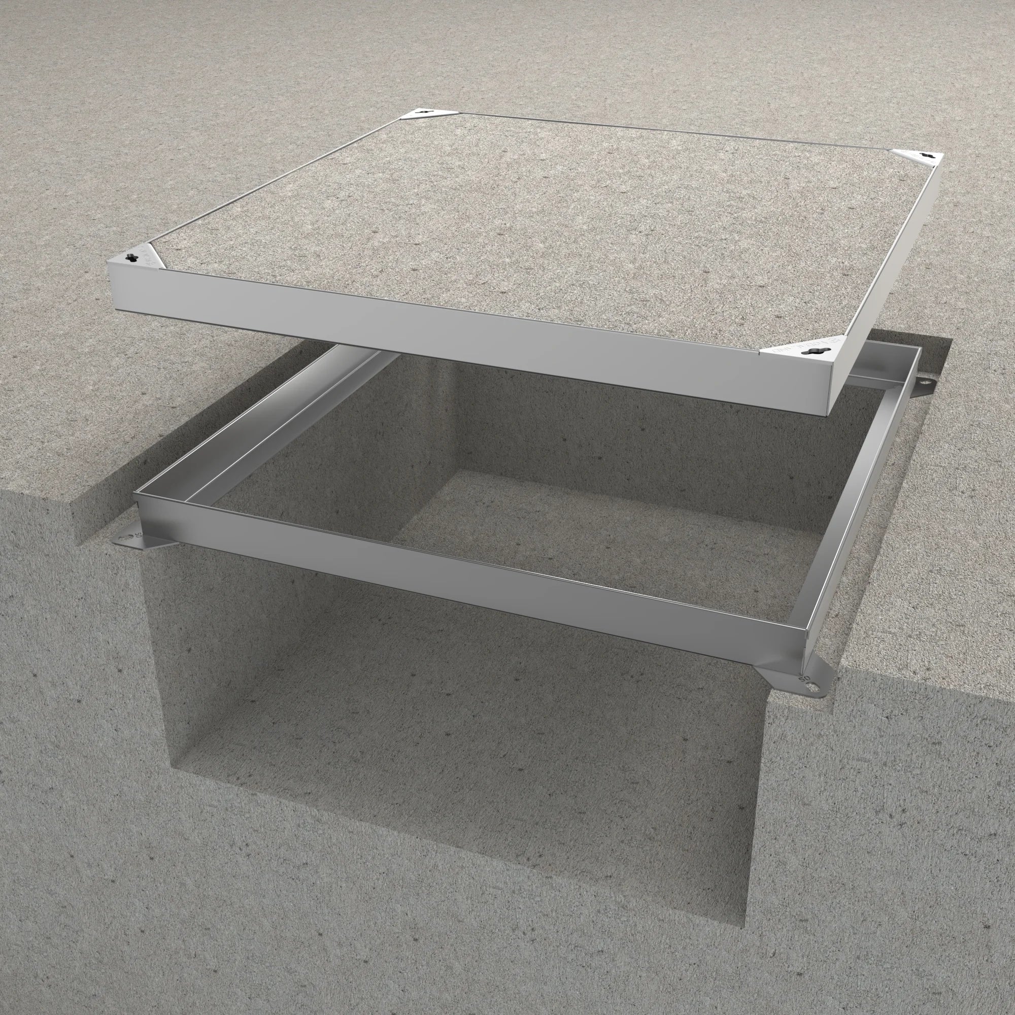 Tapa rellenable 50x50cm EASY de acero galvanizado clase de carga K3