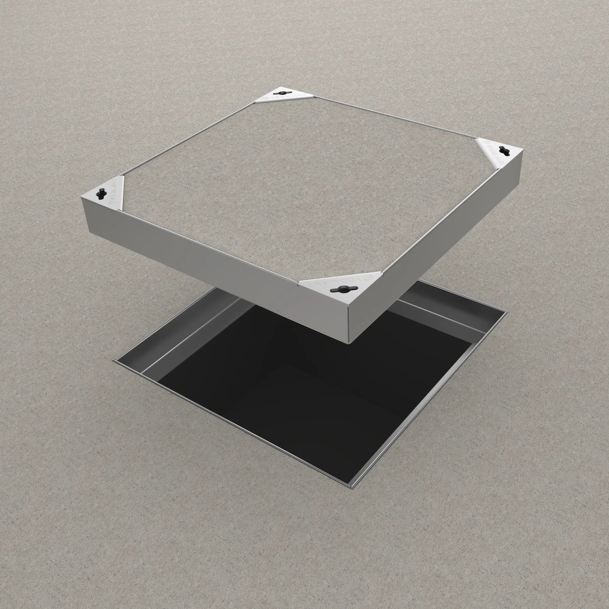Tapa rellenable 30x30cm EASY de acero galvanizado clase de carga K3