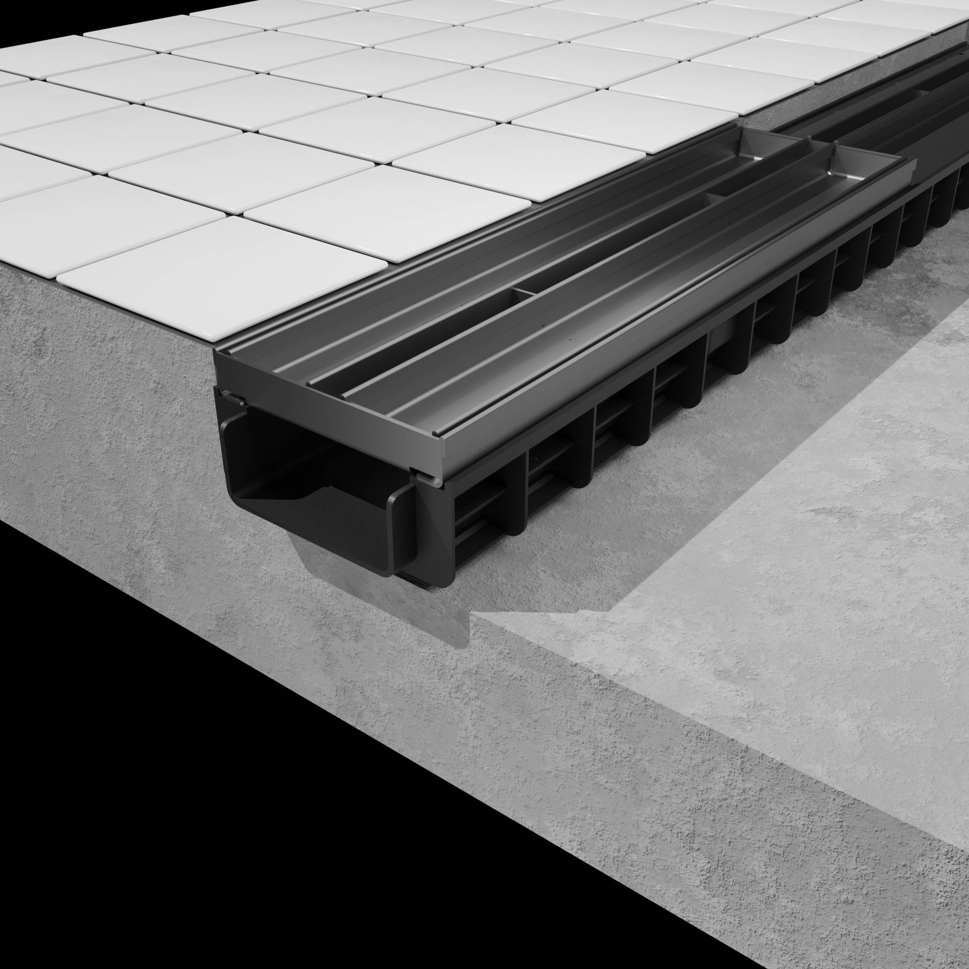 Registro SLOT BASE DN100 de acero galvanizado