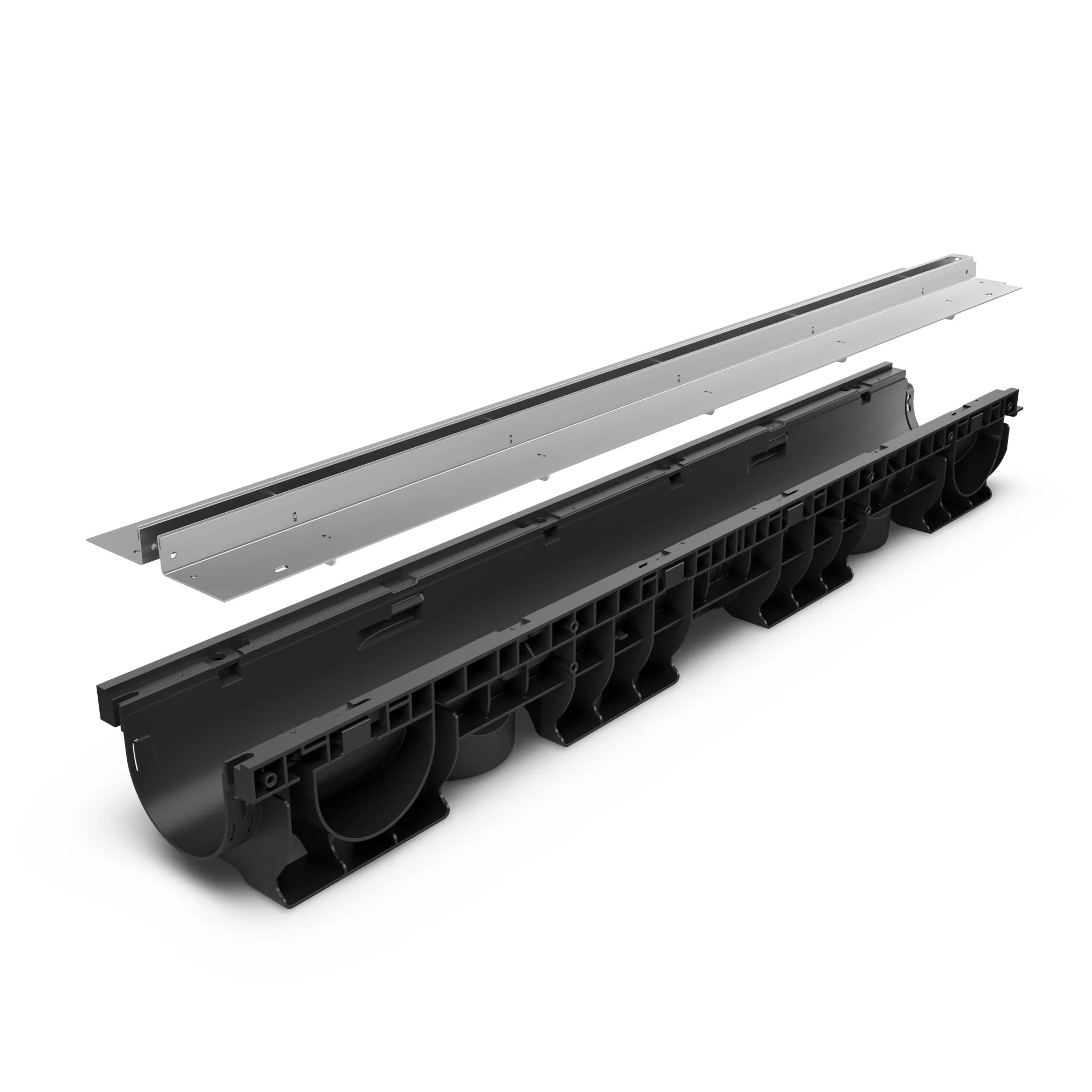 Canal de Plástico BASE DN100 con SLOT H25 de Acero Inoxidable AISI 304