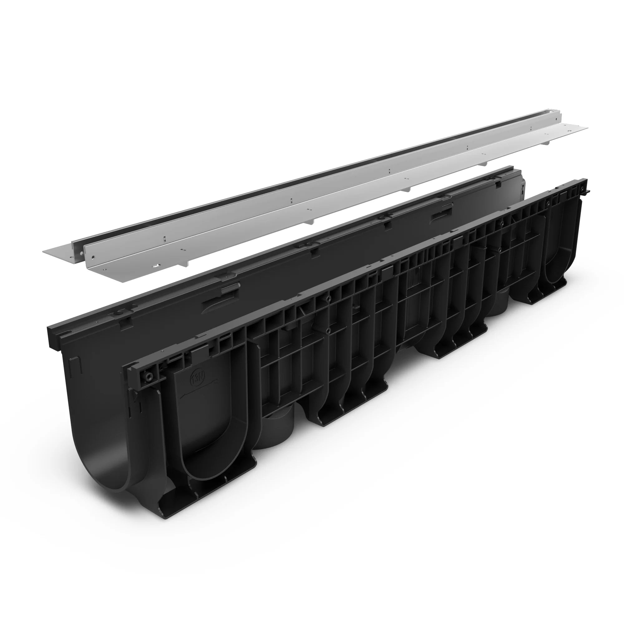 Canal de Plástico BASE DN100 con SLOT H25 de Acero Inoxidable AISI 316
