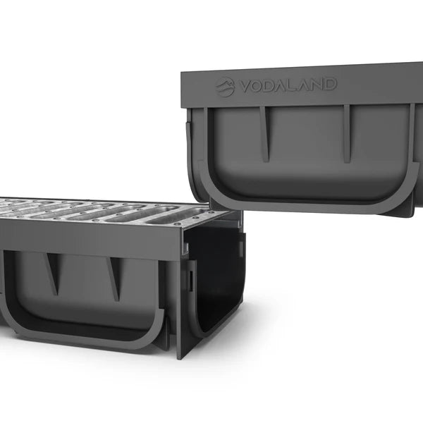 Canal de Plástico Easy 2 con Rejilla de Acero Galvanizado