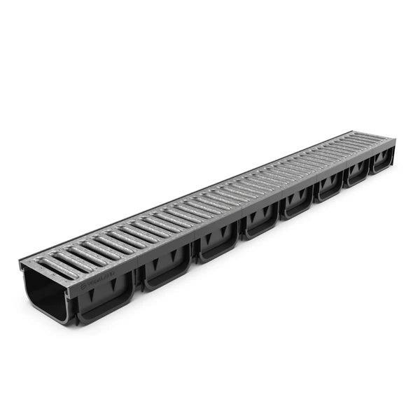 Canal de Plástico Easy 2 con Rejilla de Acero Galvanizado
